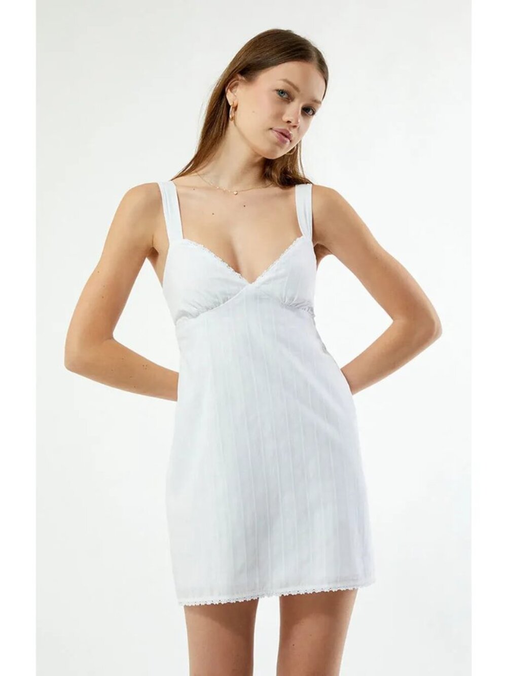 Coquette Dainty Feminine Lacey Delicate Tie Back Dress NWT SZ Medium